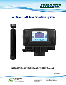 EverGreen AIF Iron Filter Manual